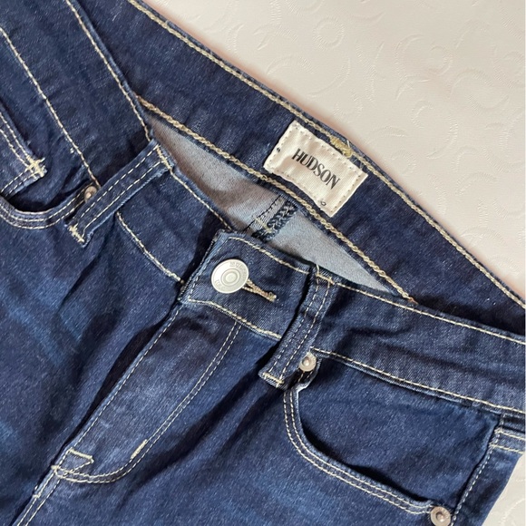 Hudson Jeans Dark Blue Kids Straight Leg Bottoms size 14 but runs size 10 - Picture 3 of 5